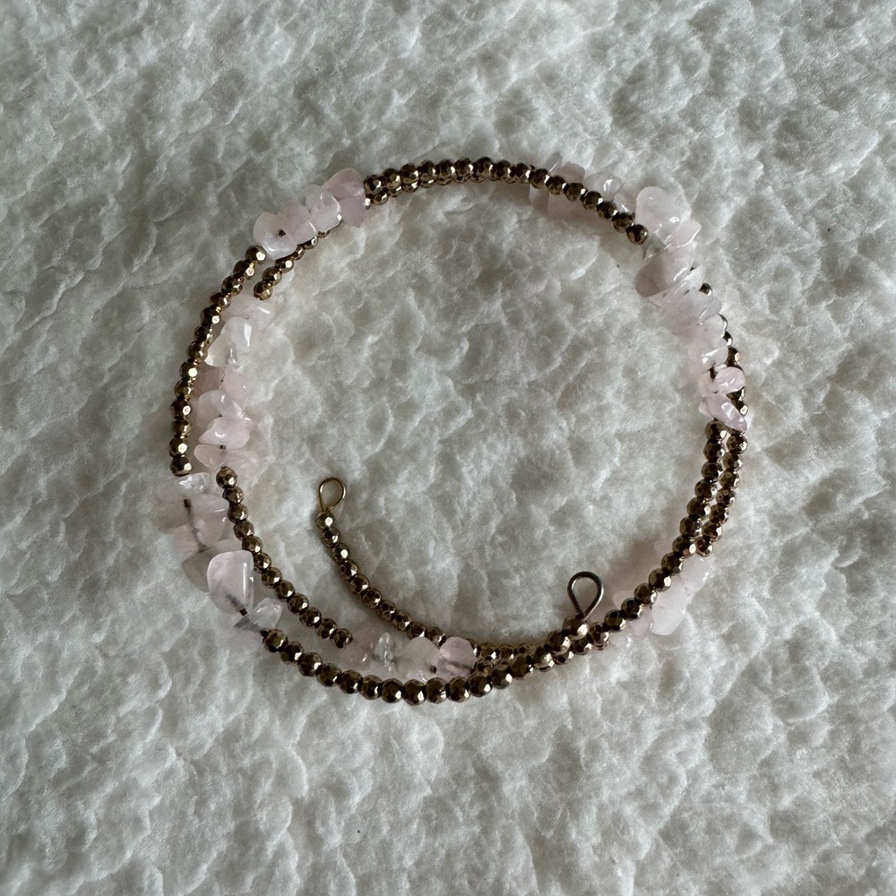 Rose Quartz Cuff Bracelet
